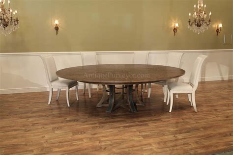 Large Round Dining Table Seats 12 Antique Furniture Warehouse Large