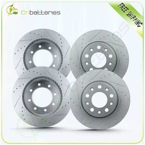 Front Rear Drilled Slotted Brake Discs Rotors For 95 01 Audi A6 98 05