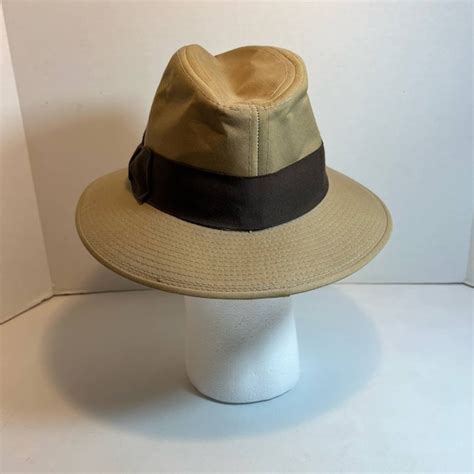 Vintage Classic Stetson Mallory Tan Hat Fedora Indian Gem