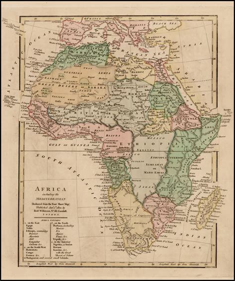Africa Including The Mediterranean Reduced From The Four Sheet Map
