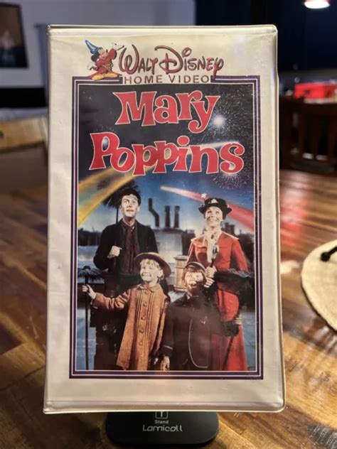 WALT DISNEY HOME Video Mary Poppins VHS White Clamshell Vintage