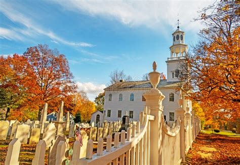 Old First Church Old Bennington Vermont In Fall Stock Photo Image Of