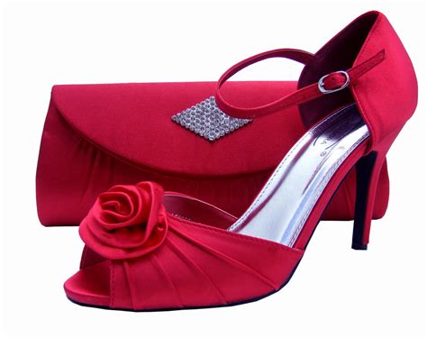 Red Satin Peep Toe Ladies Shoes Sole Divas