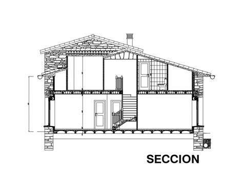 Bungalow Section View Of Roof And Side Column Detail Dwg File Cadbull