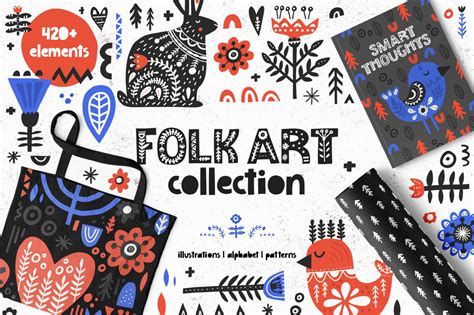 Folk Art Graphic Collection By Favete Art Thehungryjpeg