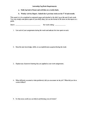 Video instructions on internship hours confirmation. 78 Printable Daily Activity Report Template Forms ...