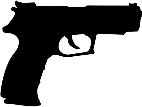 Pistol Silhouette Free Vector Silhouettes