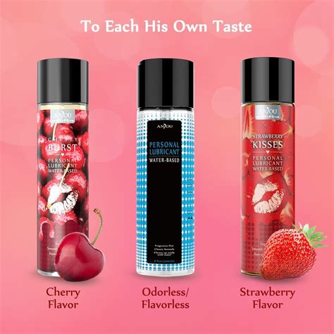 Personal Lubricant 8 Oz Water Based Strawberry Flavored Sex Lube For