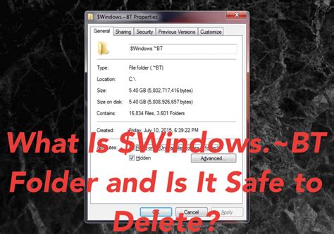 What Is Windows~bt Folder And Is It Safe To Delete Easeus