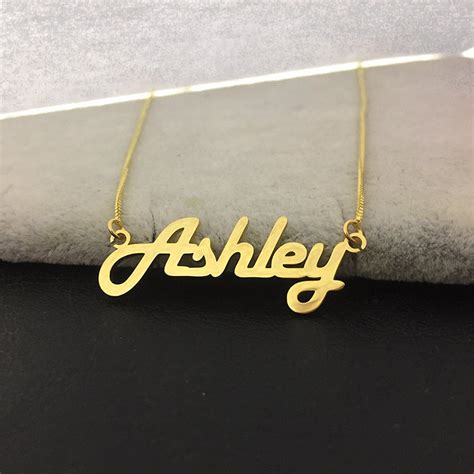 Tiny Name Necklace Nameplate Necklace Name Necklace 10 Font Etsy