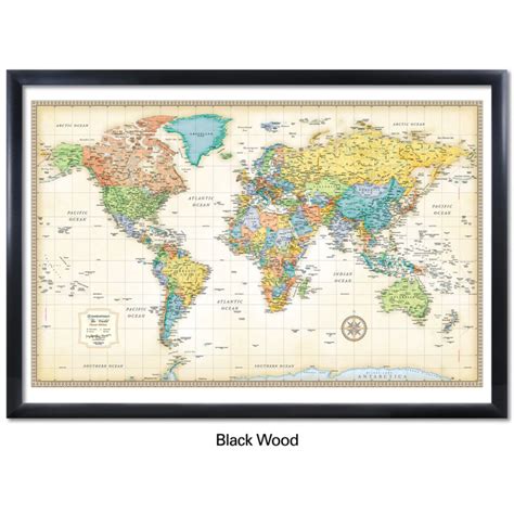 Classic Edition World Wall Maps Framed World Map Framed Maps Wall Maps