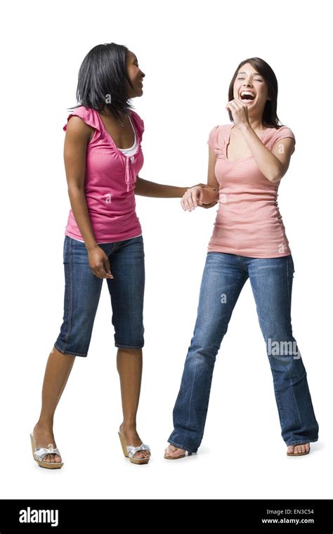 Two Women Laughing Stock Photo Alamy