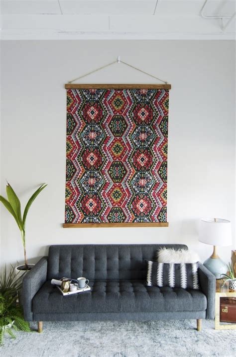 99 Ways You Can Use Fabric To Decorate Every Room Of Your Home Wall Tapestry Diy Framed