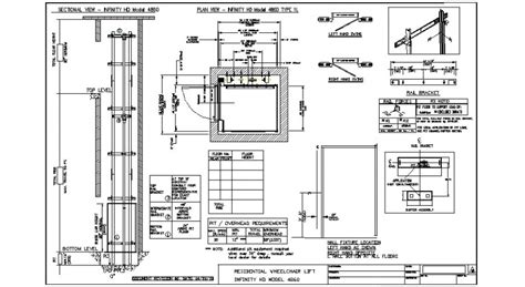 Elevator Plan And Section Detail Dwg File Cadbull