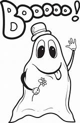 Ghost Coloring Printable Halloween Boo sketch template