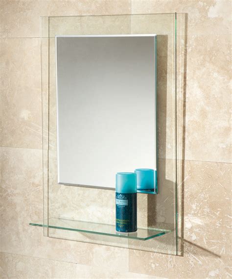 Hib Fuzion Bevelled Edge Mirror With Glass Shelf 72300100