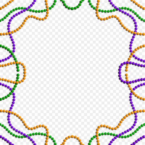 Mardi Gras Bead Clipart Png Images Mardi Gras Beads Frame Border