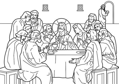 Last Supper Coloring Pages Free