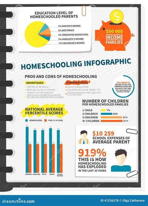 Homeschooling Infographic Stock Vector Image 41236278