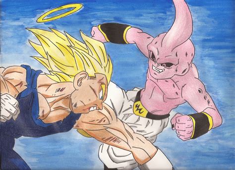 Fact is, goku had no battles in between his encounter with buuhan and kid buu that would have made any significant change in his pl. Majin Vegeta vs Kid Buu by Manthanaaa on DeviantArt