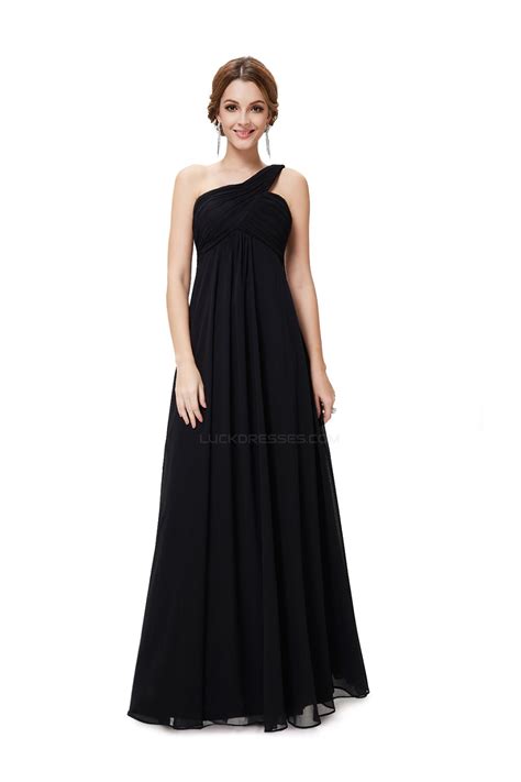 Let's take a peek at what we found and also a few tips for tailoring said dress if these aren't. Empire One-Shoulder Long Black Chiffon Bridesmaid Dresses ...