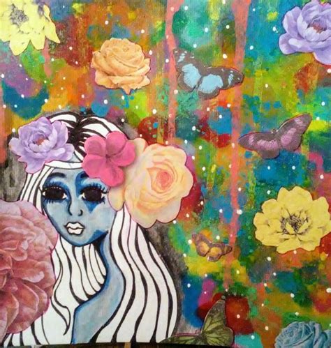 Dream In Color Acrylic Painting With Collage Elements Art Painting