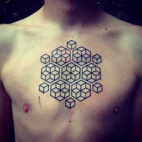 3d cube illusion drawing (easy). 100 Breathtaking Geometric Tattoo Designs
