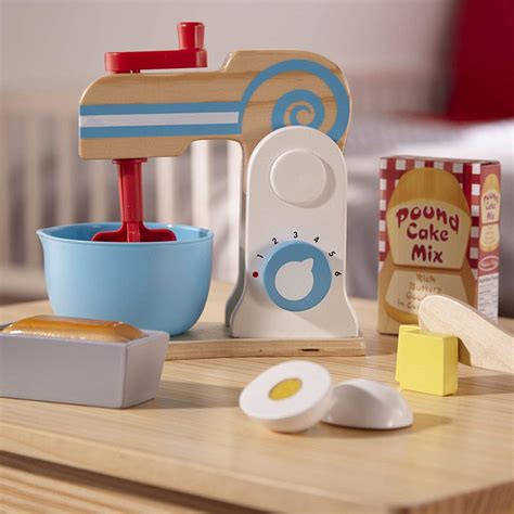 Melissa And Doug Wooden Make A Cake Mixer Set Best Educational Infant