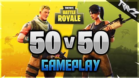 New Fortnite 50 Vs 50 Gameplay Insane 50 Vs 50 Mode Is Live Now Fortnite Battle Royale Youtube