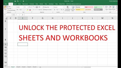 Unlocking Password Protected Excel Sheets And Workbook Youtube
