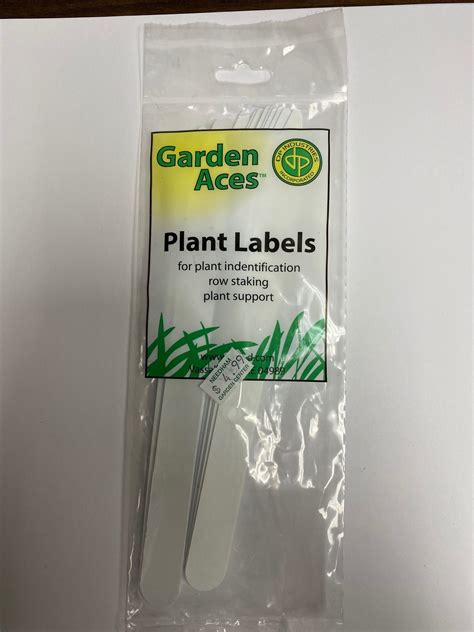 Plant Label Markers 8″ White Plastic 12 Pack Needham Garden Center