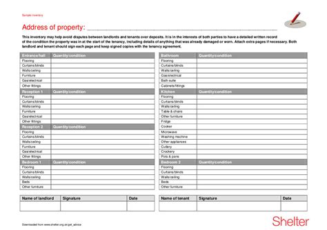 Free Landlord Inventory Checklist Template Word Free Printable Templates
