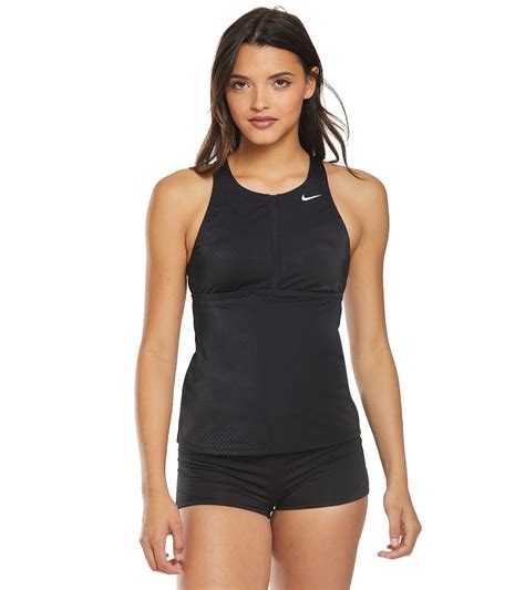 Nike Optic Camo High Neck Tankini Top At Free Shipping