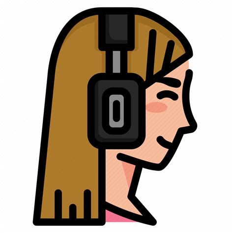 Gamer Avatar Headset Metaverse Player User Girl Icon Download