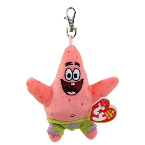 Ty Ty Beanie Baby Patrick Star Spongebob Squarepants Metal Key