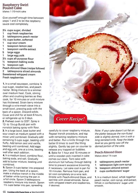 Sally's peach cobbler by love foodies. Raspberry swirl pound cake - Cooking with Paula Deen ...