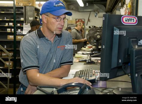 Auto Dealer Parts Department Stock Photo Alamy