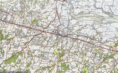 Historic Ordnance Survey Map Of Sittingbourne 1921