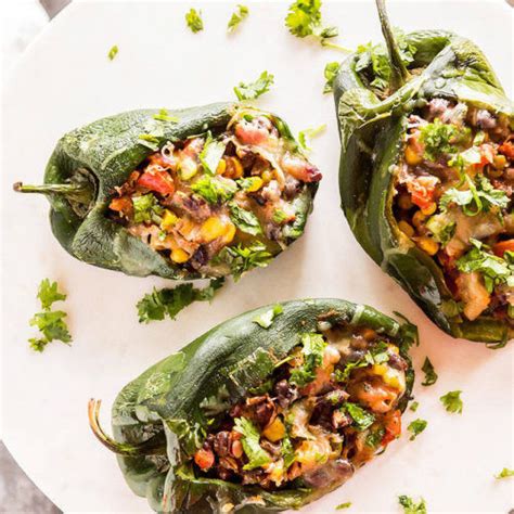 Vegetarian Stuffed Poblano Peppers Cook With Manali