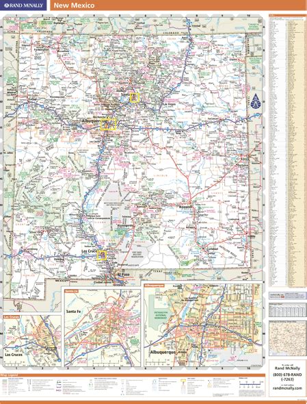 New Mexico Wall Map By Rand Mcnally Mapsales