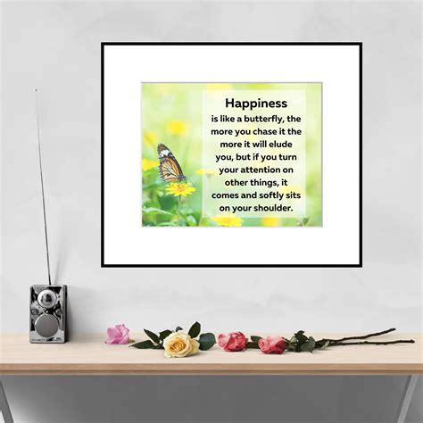 Happiness Is Like A Butterfly Printable Wall Art Etsy