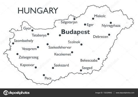 Magyarország térkép antik térkép fali térképek. Magyarország Térkép Fekete Fehér