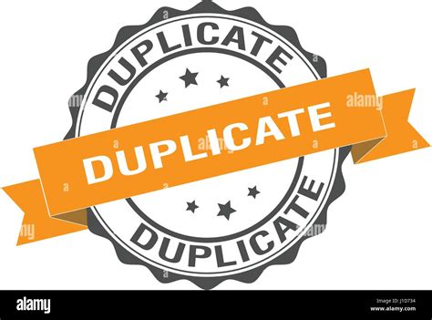 Duplicate Stamp Illustration Stock Vector Image And Art Alamy