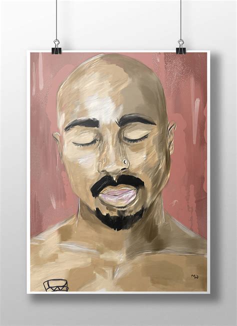 Tupac Art Poster 2pac Art Modern Art Hip Hop Art Makaveli Etsy
