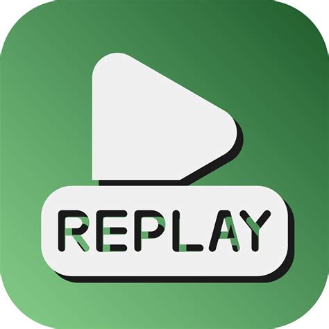 Instant Replay Vector Glyph Gradient Background Icon For Personal And