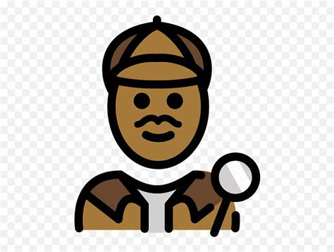 Man Detective Emoji Clipartbrown Man Emoji Free Emoji Png Images