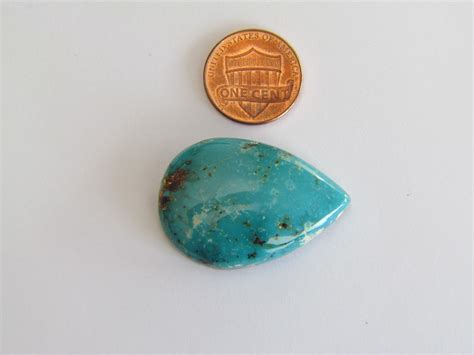 Fox Turquoise Cabochon Large Teardrop Natural 54 Carat A45 Turquoise Pro