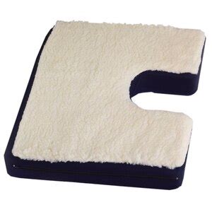 The contoured shape helps with your posture and relieves pressure in the tailbone area. Coccyx Seat Cushion with Gelpad and Fleece Top (with ...