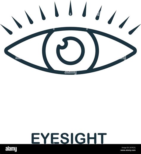 Eyesight Icon Outline Style Thin Line Creative Eyesight Icon For Logo