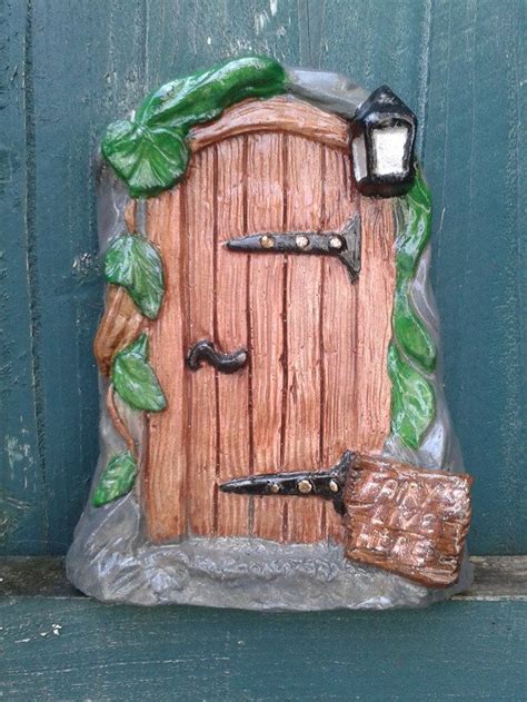 Ivy Fairy Elf Hobbit Pixie Door Garden Wall Ornament Hand Cast And